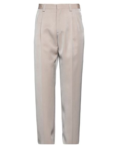 Emporio Armani Man Pants Dove Grey Size 38 Viscose, Silk, Polyamide