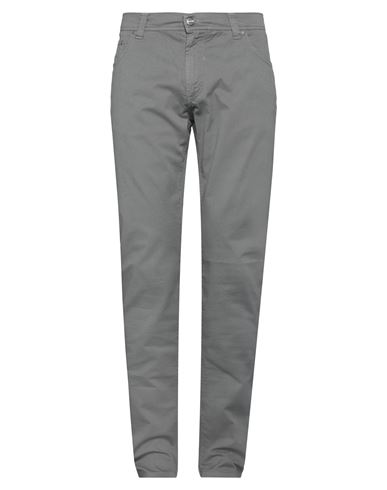 Shop Nicwave Man Pants Lead Size 36 Cotton, Elastane In Grey