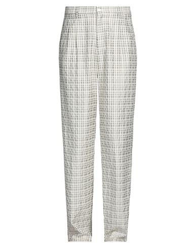 Emporio Armani Man Pants Ivory Size 32 Wool, Polyester, Silk In White