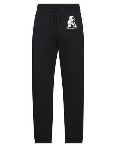 Emporio Armani Man Pants Black Size Xl Cotton, Polyester, Elastane