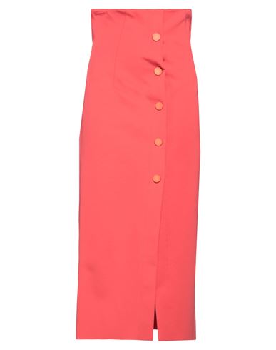 Liviana Conti Woman Maxi Skirt Red Size 4 Polyamide, Elastane