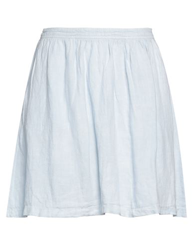 American Vintage Woman Mini Skirt Sky Blue Size L Linen