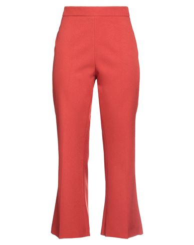 Liviana Conti Woman Pants Coral Size 6 Polyester, Elastane In Red
