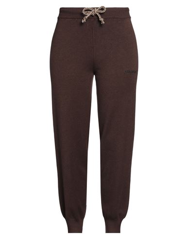 Hinnominate Woman Pants Dark Brown Size 6 Viscose, Polyester, Polyamide