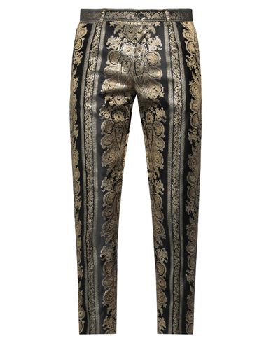 Dolce & Gabbana Man Pants Black Size 30 Polyester, Acetate, Metallic Fiber
