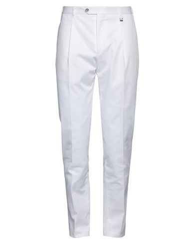 Tombolini Man Pants Ivory Size 38 Cotton, Elastane In White