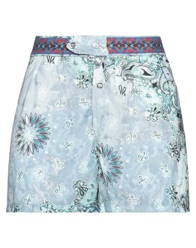 Black Coral Woman Shorts & Bermuda Shorts Slate Blue Size 8 Polyester