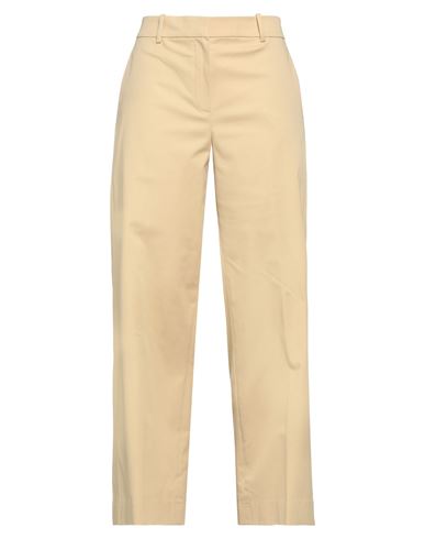 Theory Woman Pants Sand Size 4 Cotton, Elastane In Beige
