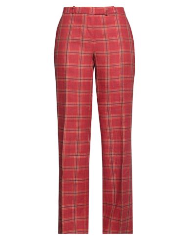 Etro Woman Pants Red Size 8 Linen, Wool, Silk