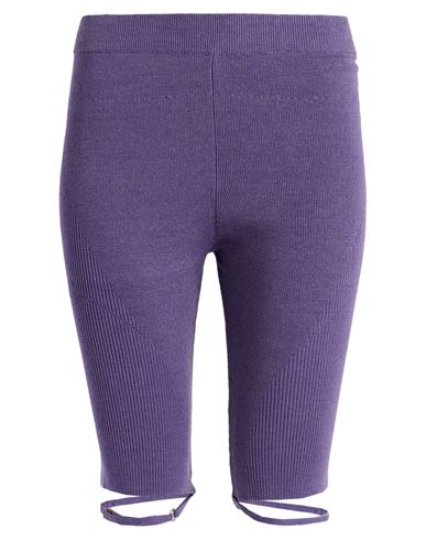 Jacquemus Woman Leggings Purple Size 00 Linen, Polyamide, Elastane