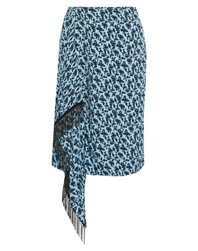 Etro Woman Midi Skirt Blue Size 4 Silk