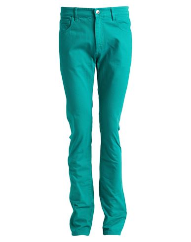 Raf Simons Man Denim Pants Emerald Green Size 31 Cotton