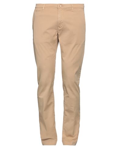 Shop Hand Picked Man Pants Sand Size 34 Cotton, Polyester In Beige