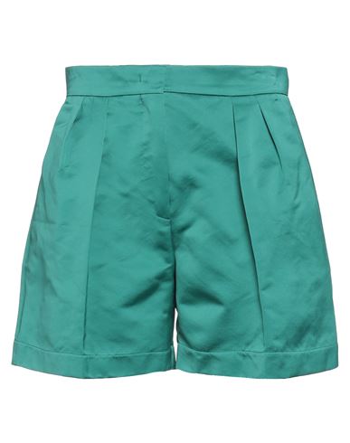 Max Mara Woman Shorts & Bermuda Shorts Green Size 8 Polyamide