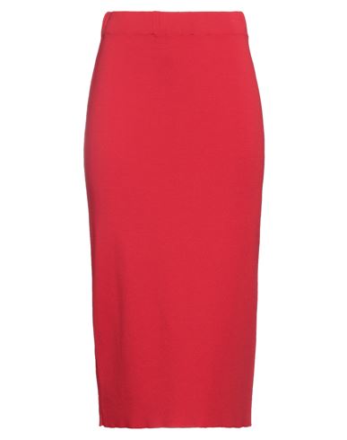 Shop Clips Woman Midi Skirt Red Size L Viscose, Polyamide