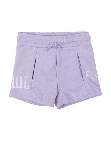 Puma Kids'   Power High-waist Shorts Tr G Toddler Girl Shorts & Bermuda Shorts Lilac Size 4 Cotton, Pol In Purple