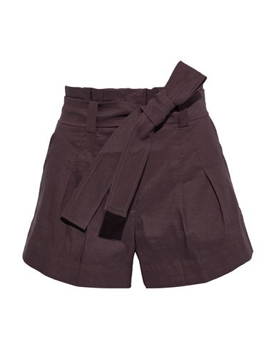 A.l.c A. L.c. Woman Shorts & Bermuda Shorts Burgundy Size 0 Linen, Polyamide, Elastane In Red