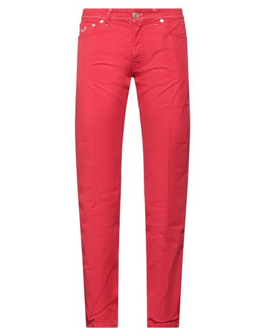 Shop Jacob Cohёn Man Pants Red Size 33 Cotton