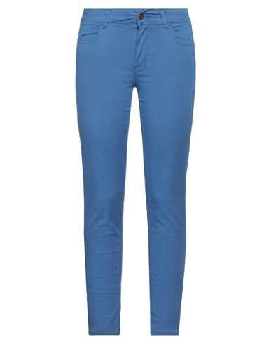 Cigala's Woman Pants Azure Size 30 Cotton, Modal, Elastane In Blue