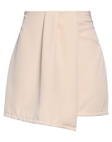Future Alive Woman Mini Skirt Beige Size L Polyester, Elastane