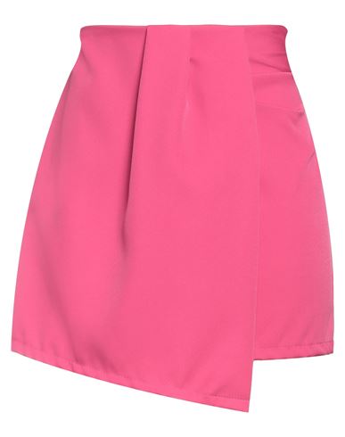 Future Alive Woman Mini Skirt Fuchsia Size L Polyester, Elastane In Pink