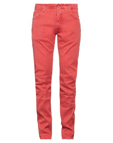 Hand Picked Man Jeans Red Size 33 Linen, Cotton, Polyester, Elastane