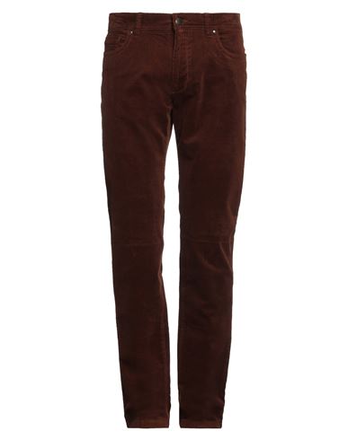 Shop Bugatti Man Pants Brown Size 34w-34l Cotton, Elastane