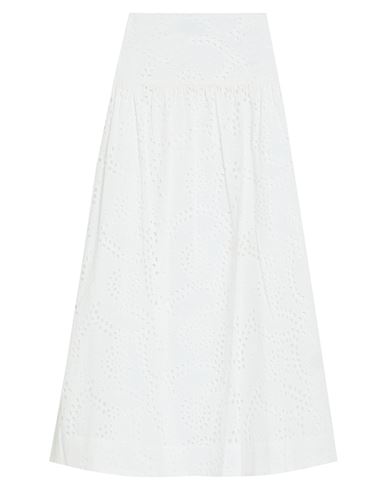 Iris & Ink Woman Midi Skirt White Size 0 Organic Cotton