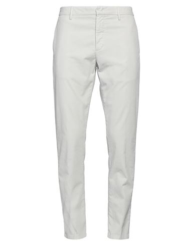Dondup Man Pants Off White Size 30 Cotton, Lyocell, Elastane In Grey