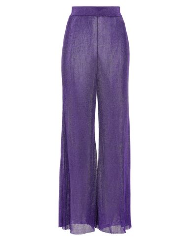 Alexandre Vauthier Woman Pants Purple Size M Viscose, Metallic Polyester, Polyamide