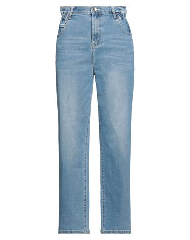 Take-two Woman Jeans Blue Size 29 Cotton, Polyester, Elastane