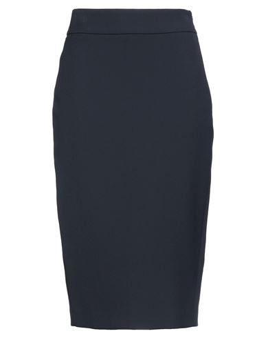 Peserico Woman Midi Skirt Midnight Blue Size 6 Polyester, Viscose, Cotton, Elastane