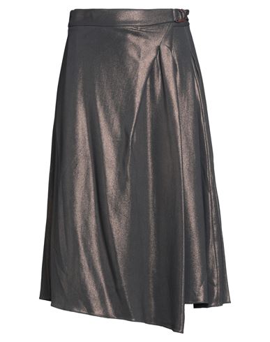 Panicale Woman Midi Skirt Bronze Size 6 Viscose, Elastane In Yellow