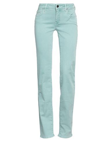 Jacob Cohёn Woman Pants Turquoise Size 27 Cotton, Polyester, Elastane In Blue