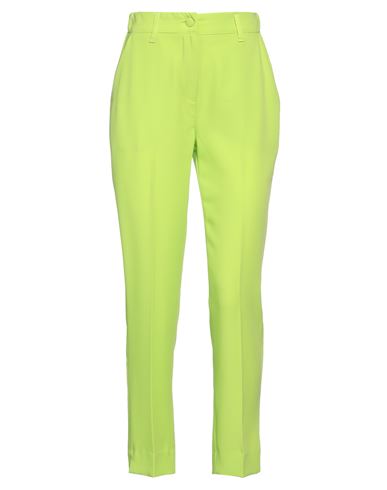 Simona G. Woman Pants Acid Green Size 12 Polyester, Elastane