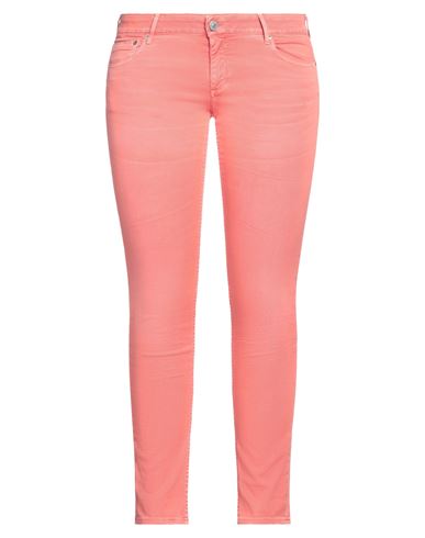 Care Label Woman Jeans Coral Size 29 Cotton, Elastane In Red