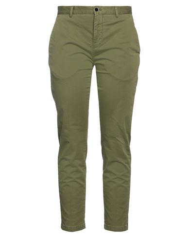 Pt Torino Woman Pants Military Green Size 33 Cotton, Elastane