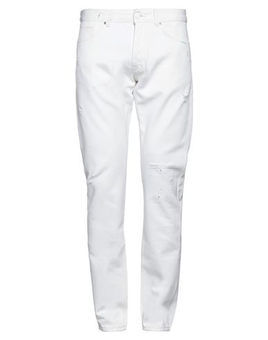 Mc Denimerie Man Pants White Size 36 Cotton