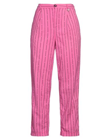 I Love Mp Woman Pants Fuchsia Size 32 Cotton, Polyester In Pink