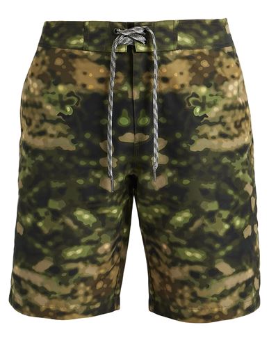 Shop Burberry Man Shorts & Bermuda Shorts Green Size M Polyester