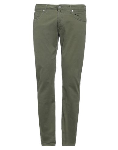 Incotex Man Pants Military Green Size 34 Cotton, Elastane