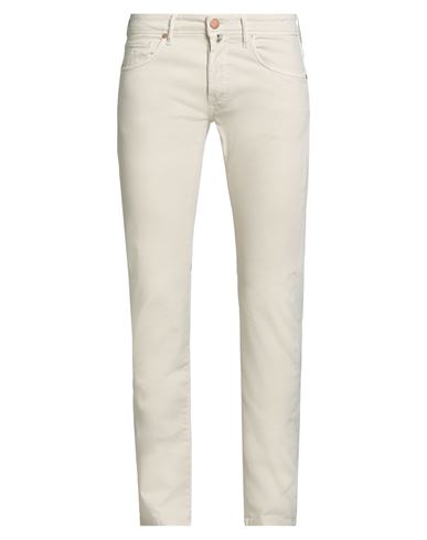 Incotex Blue Division Man Pants Cream Size 32 Cotton, Elastane