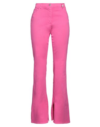 I Love Mp Woman Pants Fuchsia Size 30 Cotton, Elastane In Pink