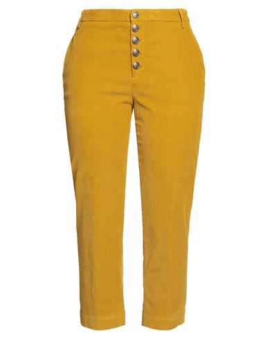 Dondup Woman Pants Ocher Size 31 Cotton, Lyocell, Elastane In Yellow