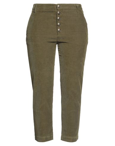 Shop Dondup Woman Pants Military Green Size 29 Cotton, Lyocell, Elastane