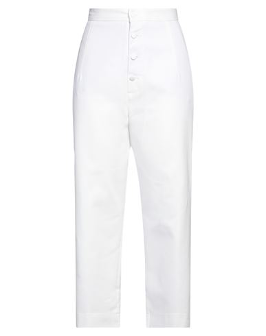 Jejia Woman Pants White Size 8 Cotton
