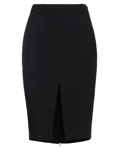 N°21 Woman Midi Skirt Black Size 10 Polyester, Wool, Elastane