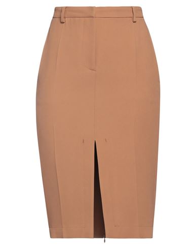 N°21 Woman Midi Skirt Camel Size 10 Acetate, Viscose In Beige