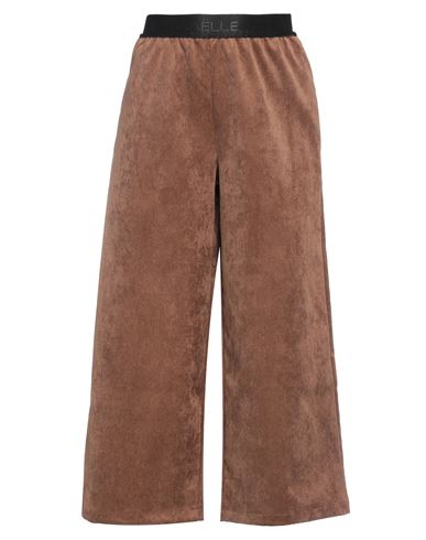 Gaelle Paris Gaëlle Paris Woman Cropped Pants Brown Size 6 Polyester, Polyamide, Elastane