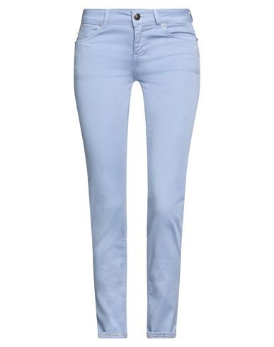 Liu •jo Woman Pants Light Blue Size 24 Cotton, Elastane